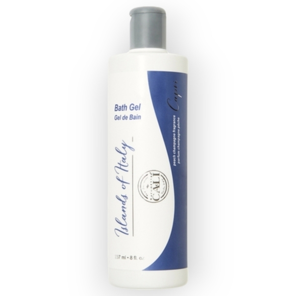 CALI COSMETICS Islands Of Italy Capri Bath Body Gel Peach Champagne Scent 8 oz - Picture 1 of 6